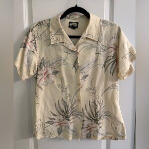 Tommy Bahama Cream Floral Button Down Shirt